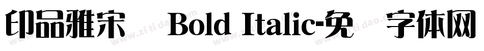 印品雅宋简 Bold Italic字体转换